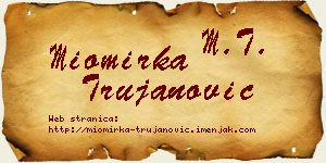 Miomirka Trujanović vizit kartica